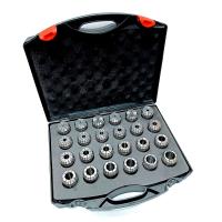 Цанги ER40 комплект из 24 штук ( d3, d4, d5, d6, d7, d8, d9, d10, d11, d12, d13, d14, d15, d16, d17, d18, d19, d20, d21, d22, d23, d24, d25, d26 )  набор